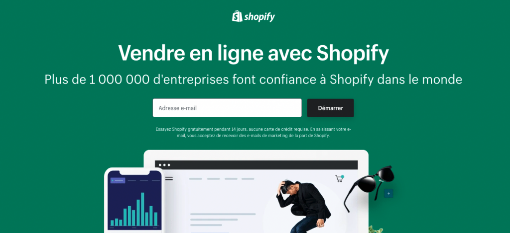 landing page exemple shopify
